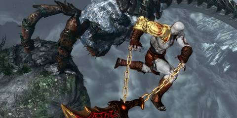 Fighting titans in God of War 3 (PS3)