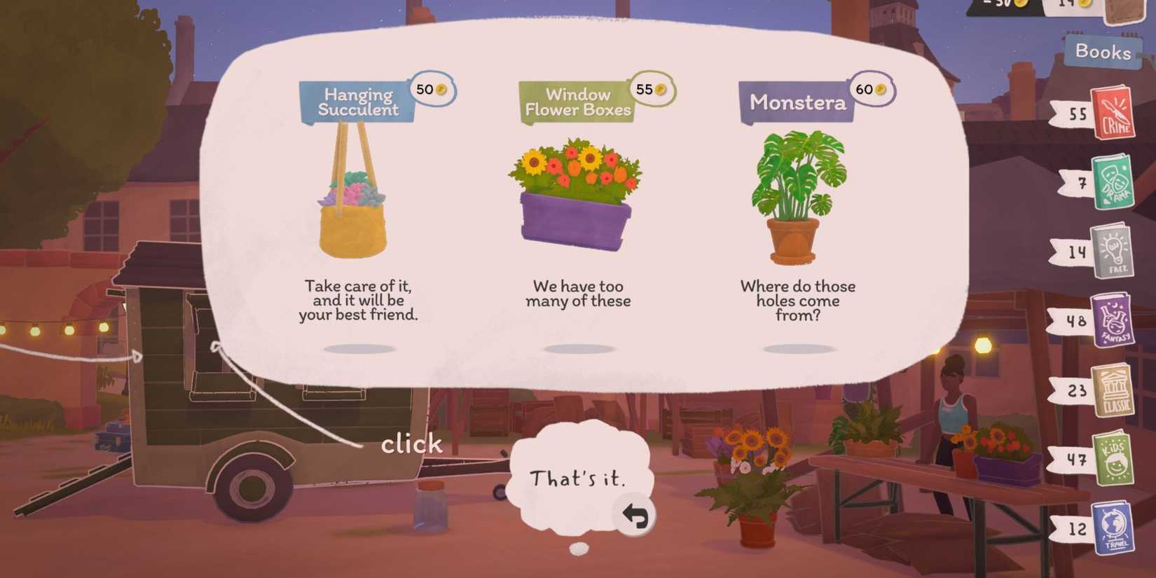 Decoration on flea market Tiny Bookshop