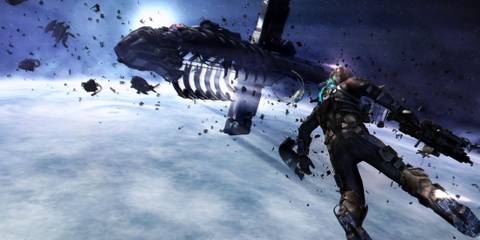 Floating in space in Dead Space 3