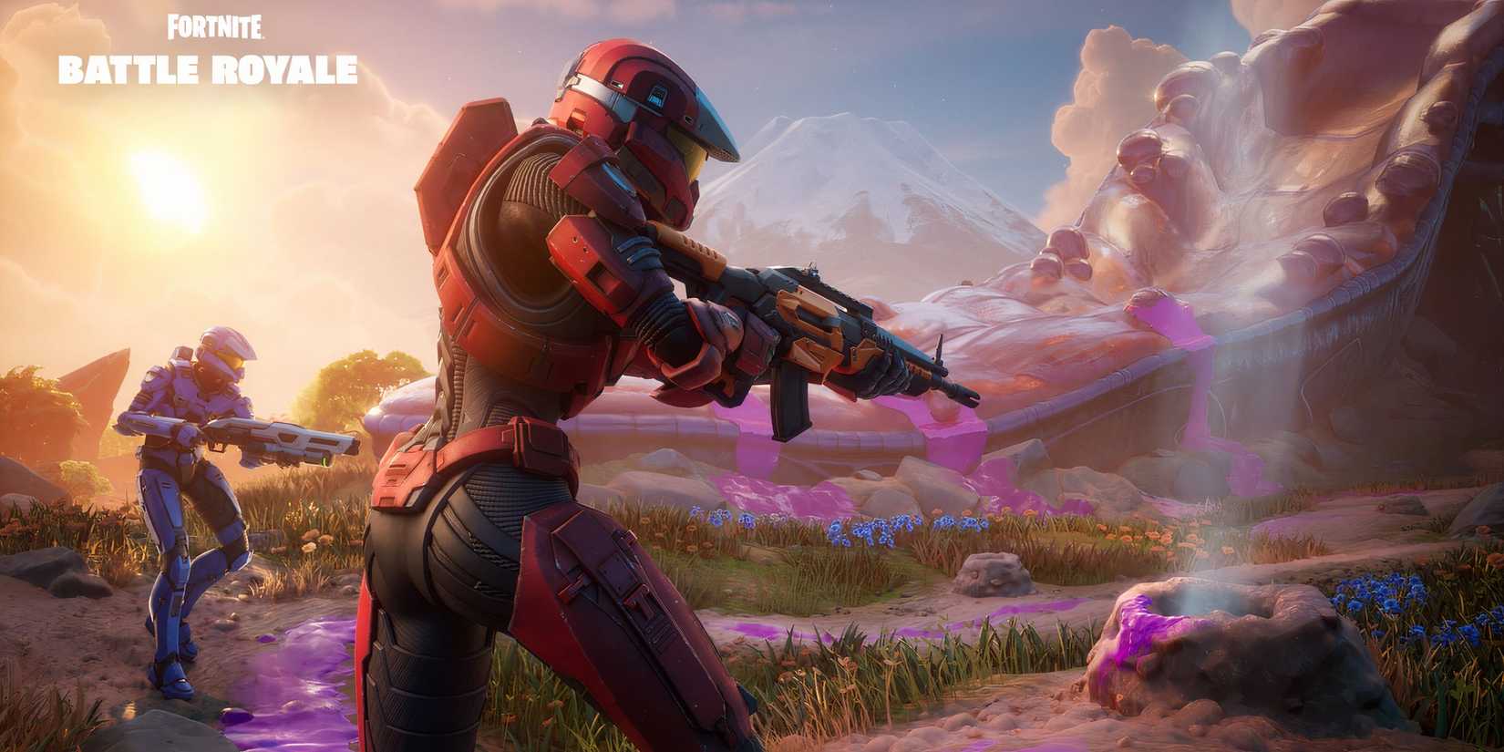 Fortnite Spartan Halo Red vs Blue