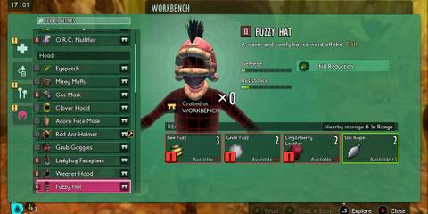 Fuzzy Hat in Grounded 2