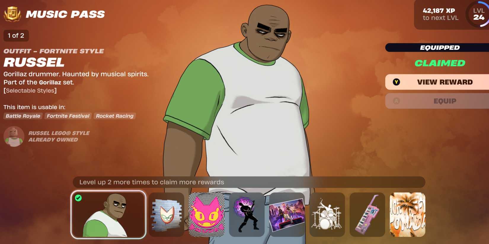 gorillaz music pass page 1 fortnite