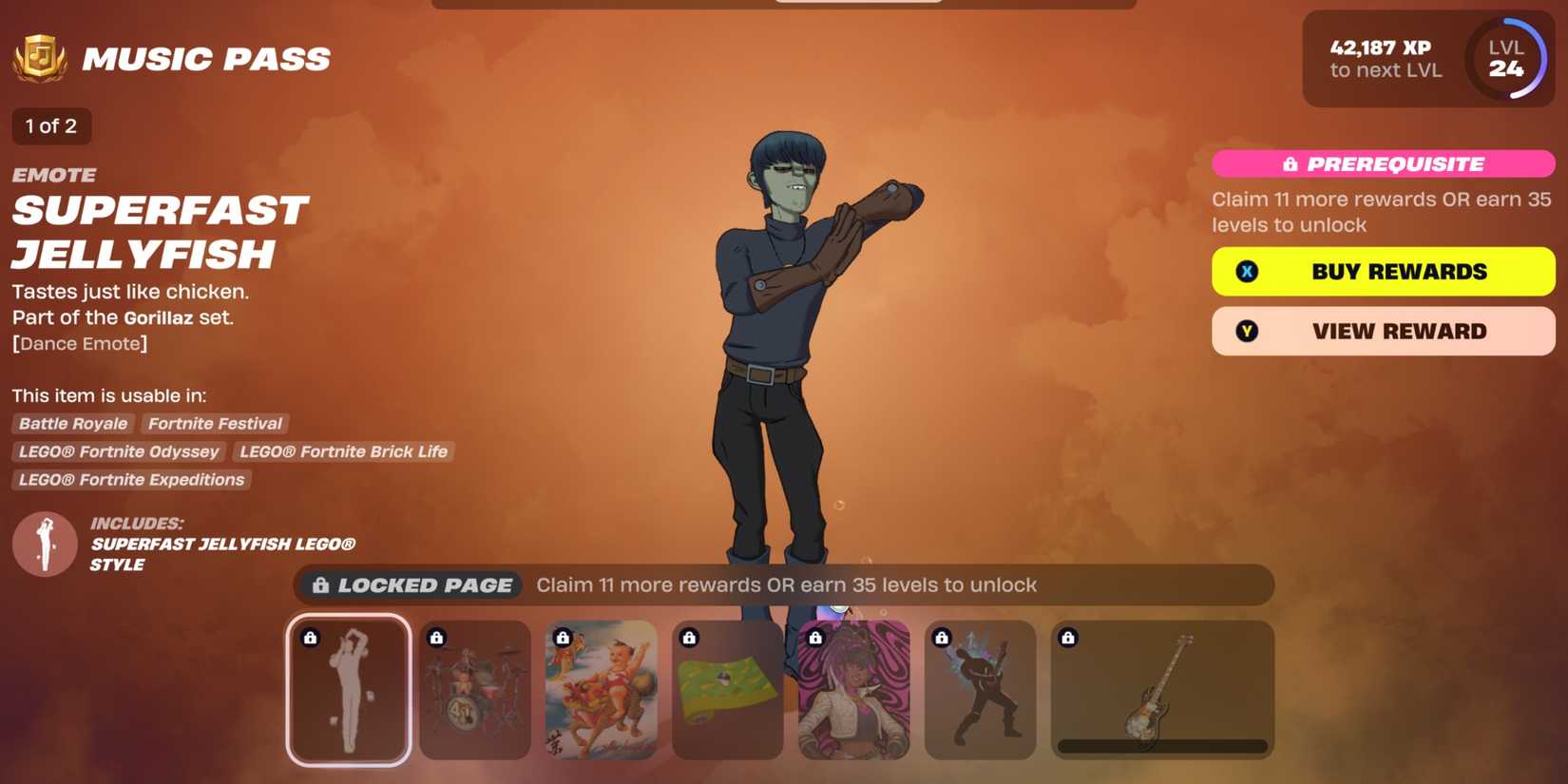 gorillaz music pass page 3 fortnite