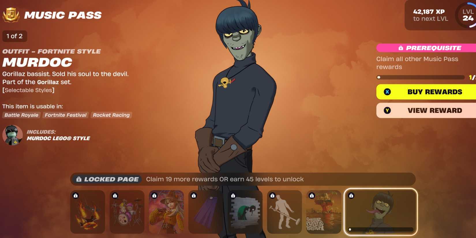 gorillaz music pass page 4 fortnite