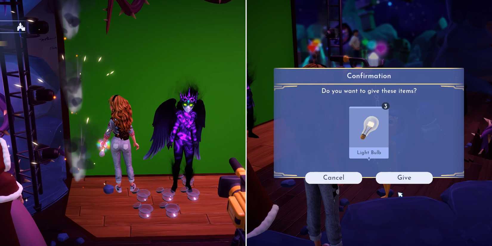 grab glass from the ground and craft light bulb in ddv disney dreamlight valley