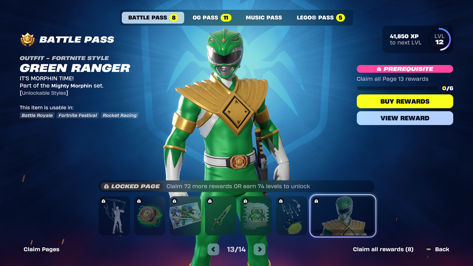 All Power Ranger Skins in Fortnite