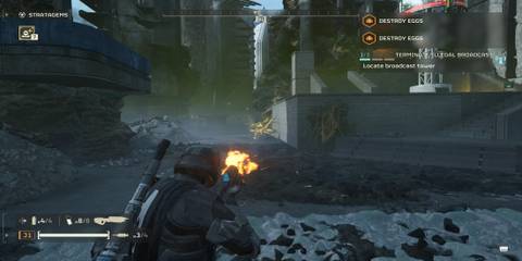 The Player Using the Halo Assault Rifle