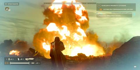 The Player Watching a 500Kg Bomb land