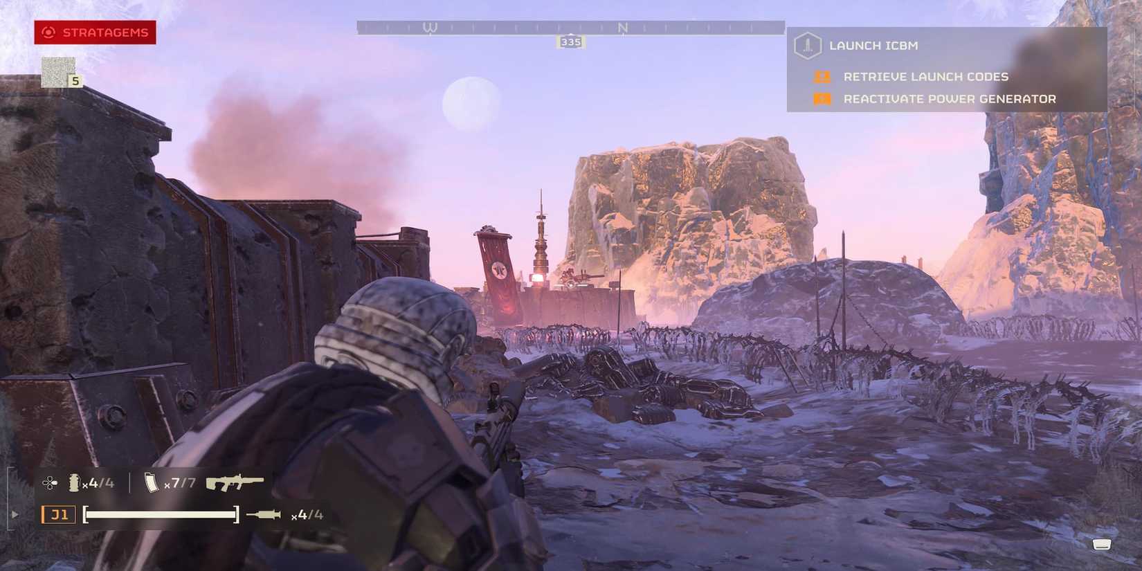 The Player Aiming an SMG 