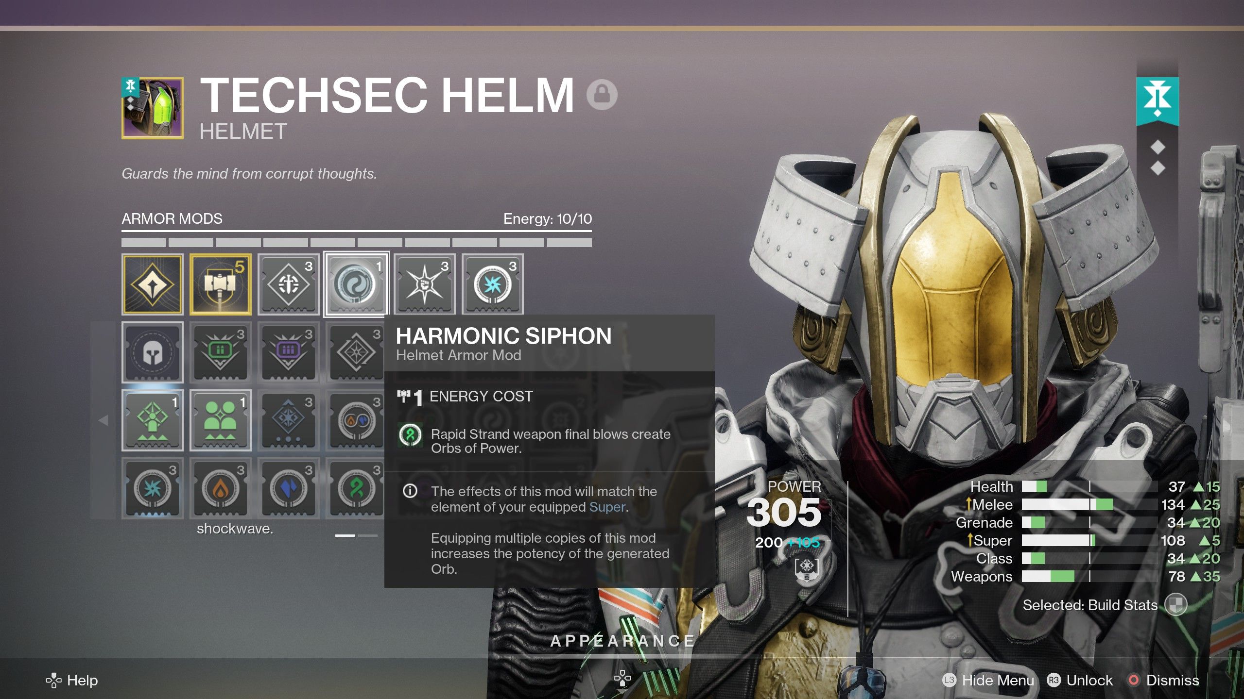 helmet armor mods