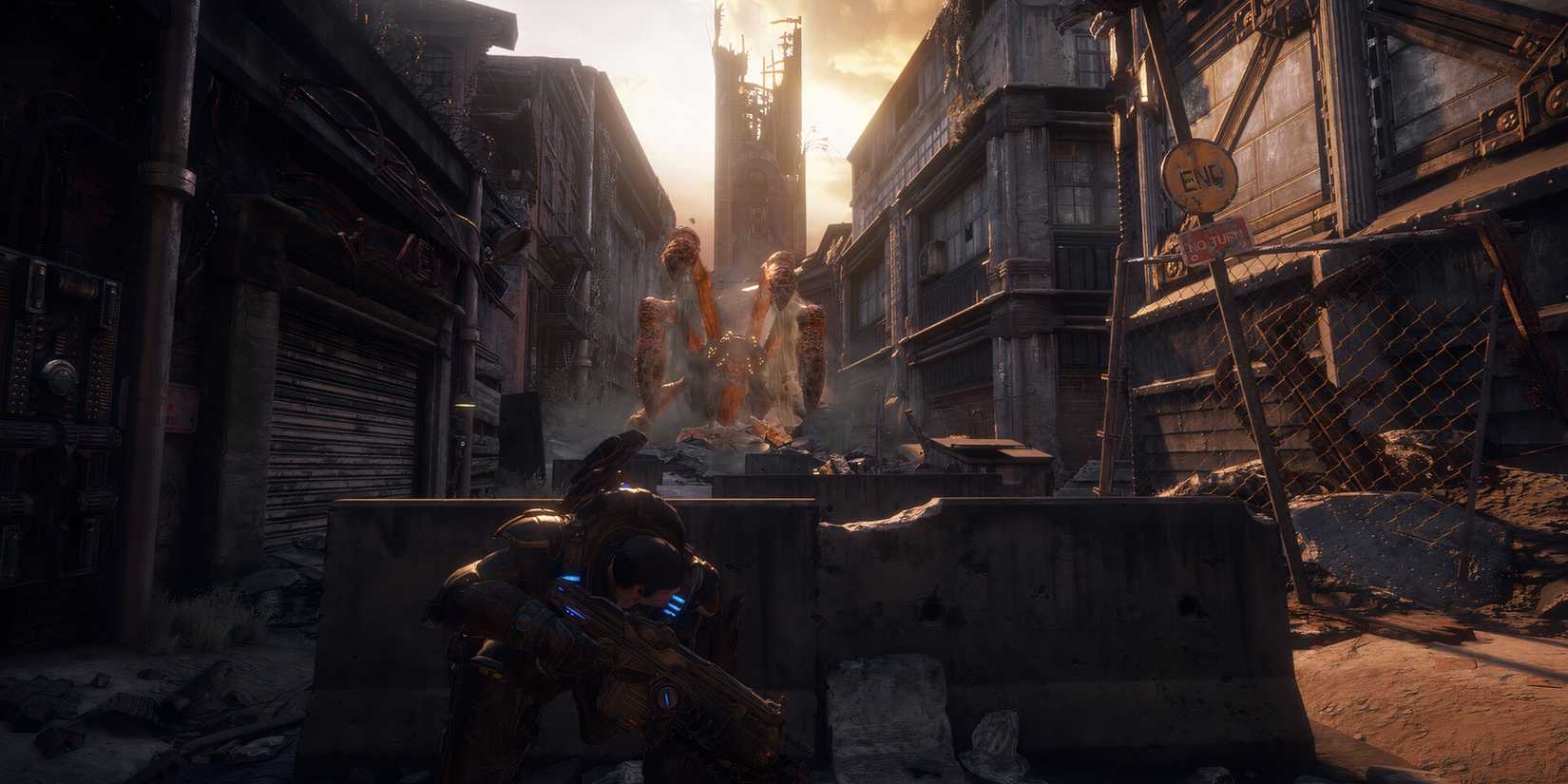 Hiding from a Corpser in Gears of War Reloaded