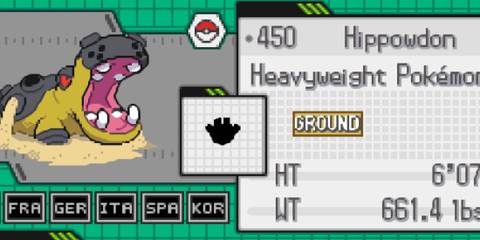 Hippowdon pokedex entry in Pokemon White