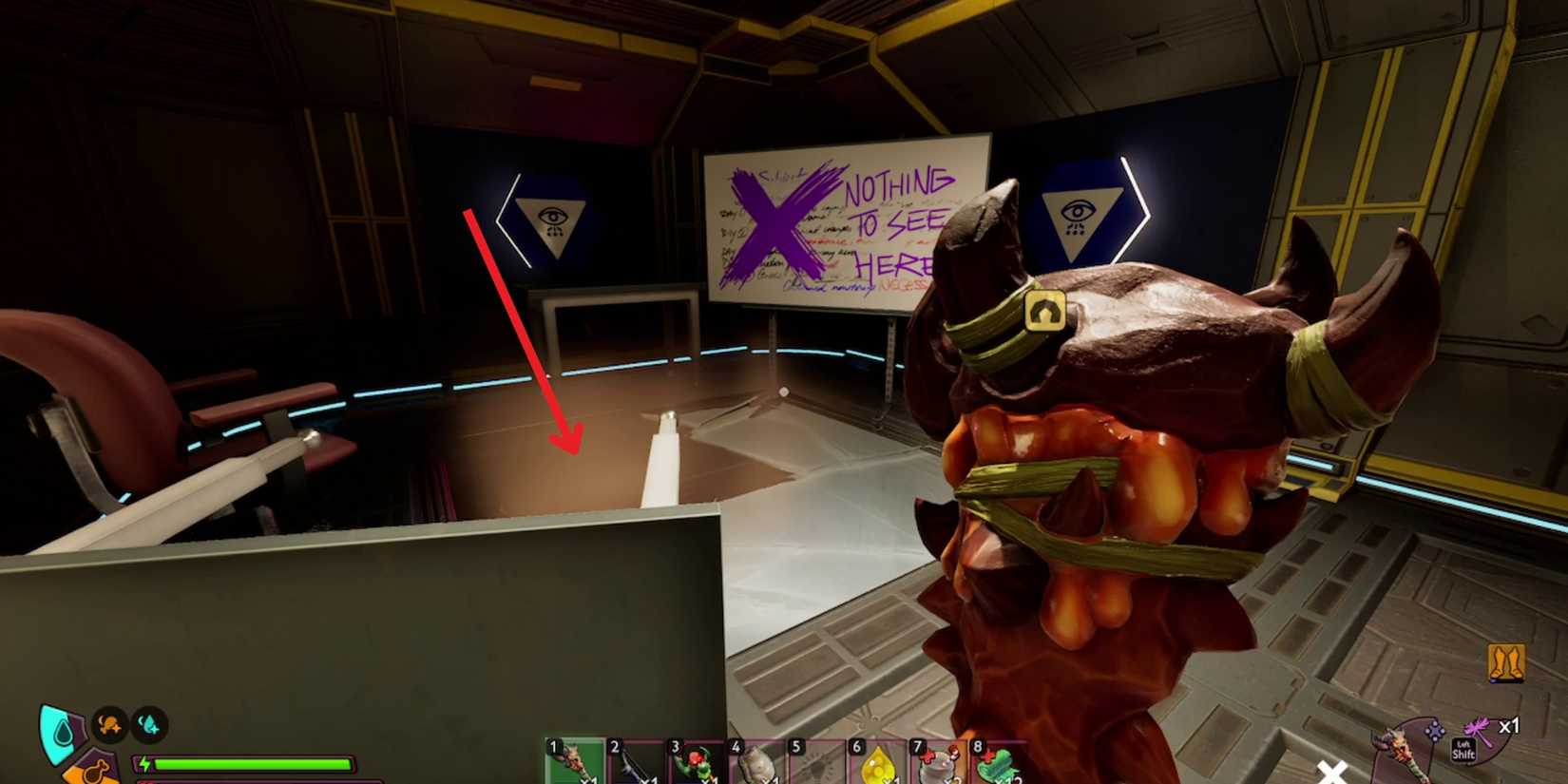 hole in the glass floor in grounded 2