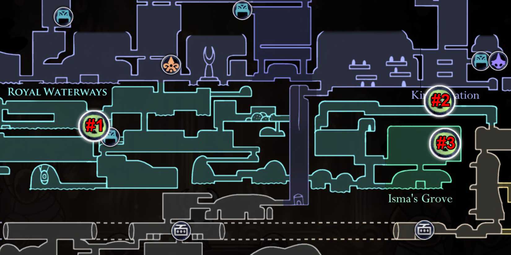 Hollow Knight All Grub Locations Royal Waterways