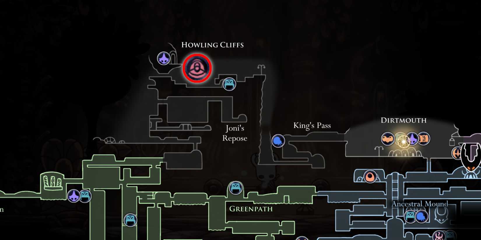 Hollow Knight Warrior Dream Grave Locations Map Gorb