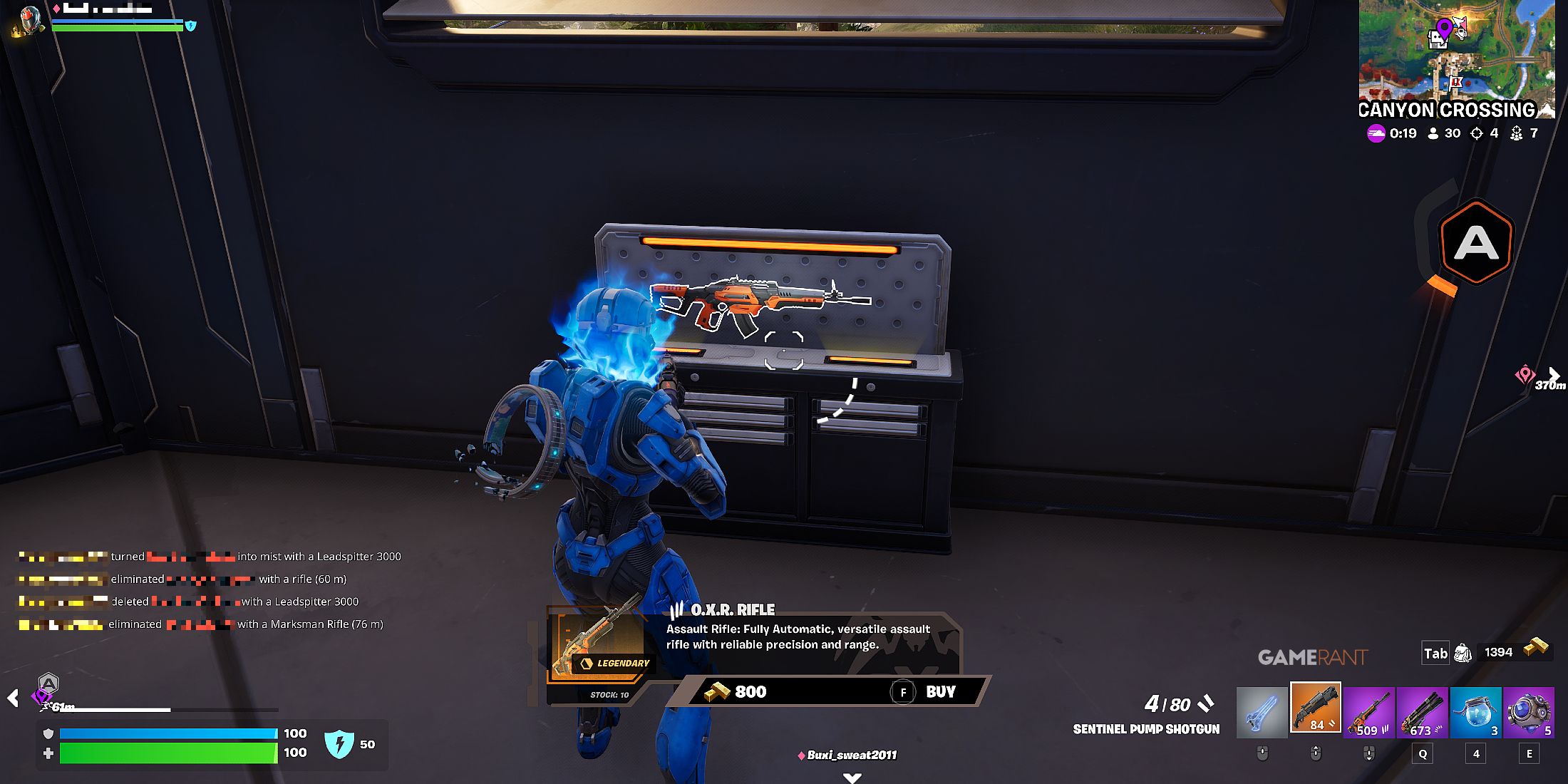 How to Get a Legendary O.X.R. Rifle in Fortnite