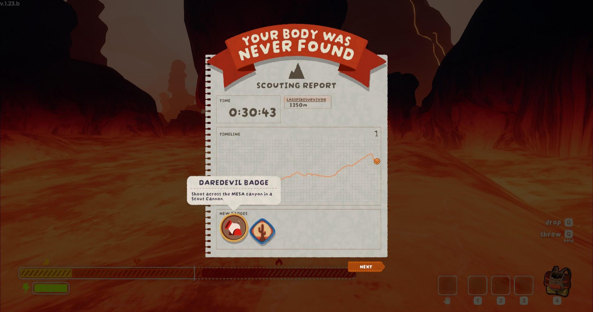 How to get a badge of Daredevil on top 