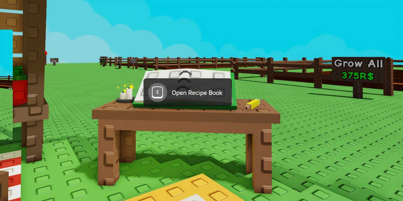 how to use recipe book in grow a garden 