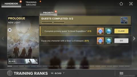 Destiny Rising Handbook Rewards