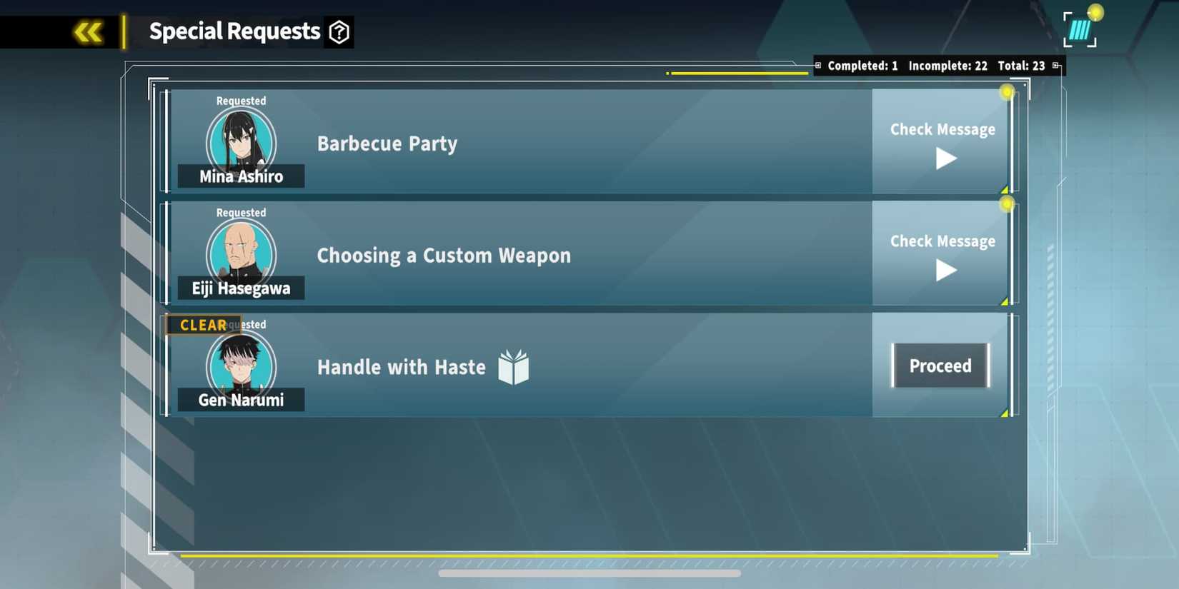 The Special Request Menu With Two Open 