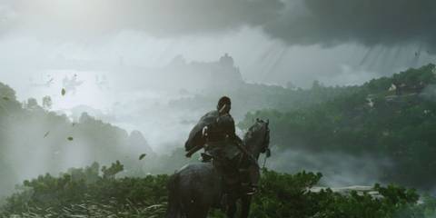 Jin exploring the overworld on horseback - Ghost of Tsushima