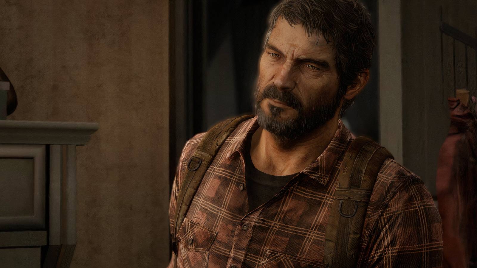 Joel wearing red in The Last Of Us (PS3)