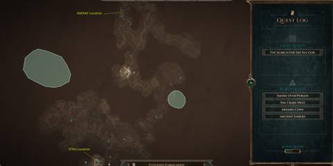 Kaenas Location northern side of Flooded Farmlands Titan Quest 2