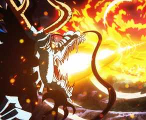 Kaido menembakkan Bolo Breath-nya - One Piece