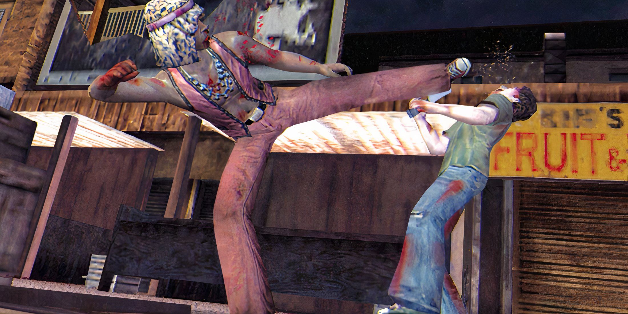 Kicking an enemy in The Warriors