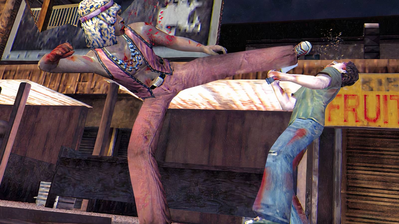 Kicking an enemy in The Warriors