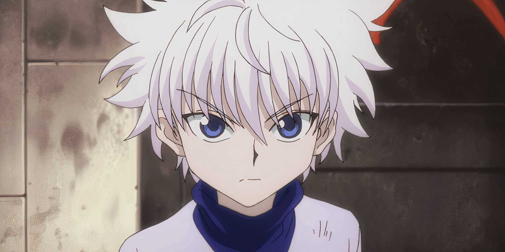 Killua Zoldyck looks at the viewer.