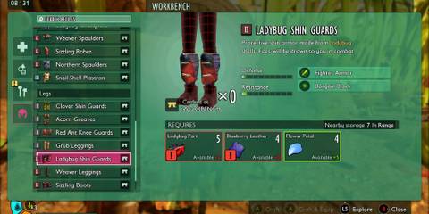 Ladybug Shin Guards in Grounded 2