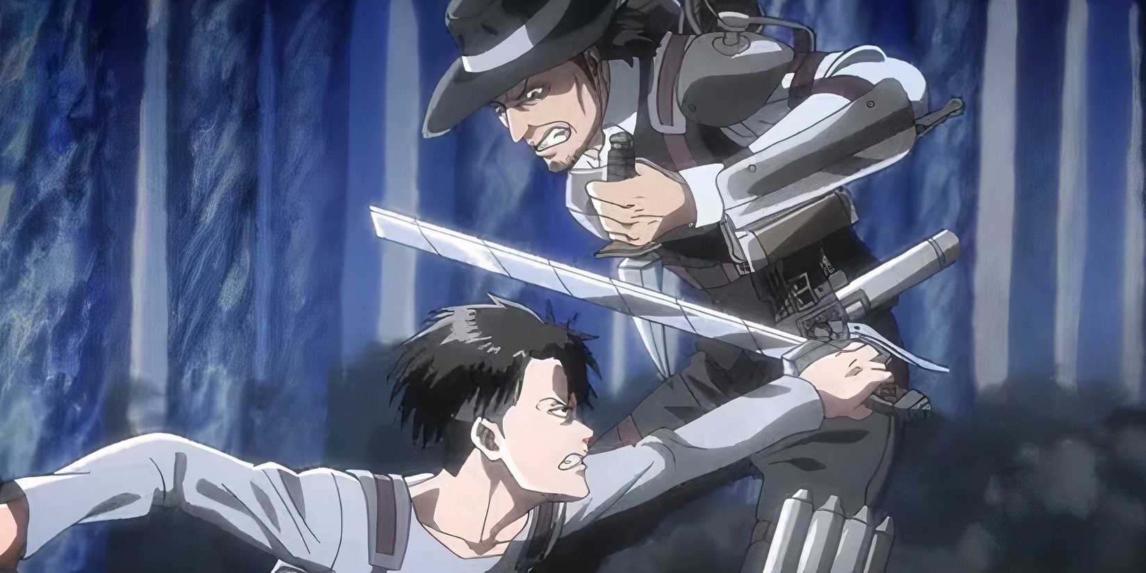 LEVI is fighting Kenny with an attack on Titan.