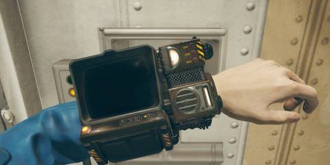 Looking at a Pip Boy in Fallout 76