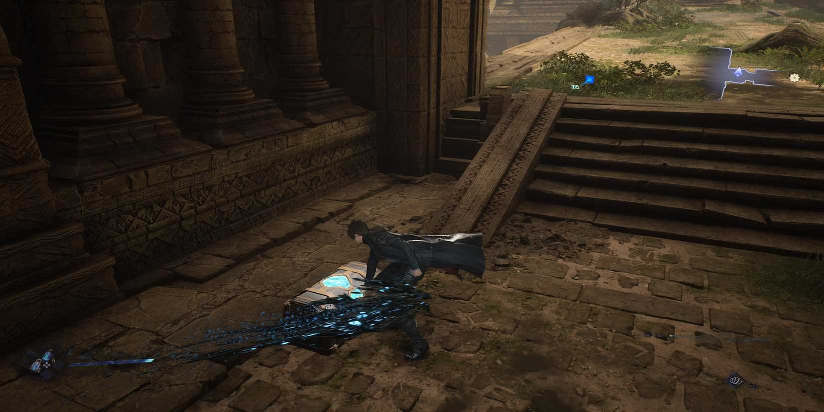 The Player Looting a Chest 