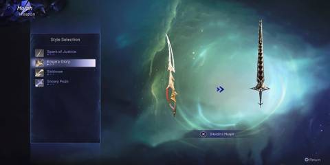 The Player Morphing a Sword 