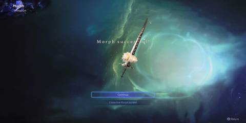 The Player Morphing a Sword 