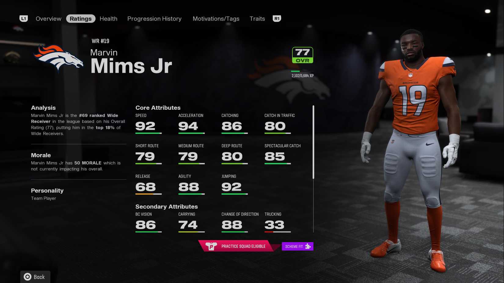 Marvin Mims Jr Madden 26 Franchise