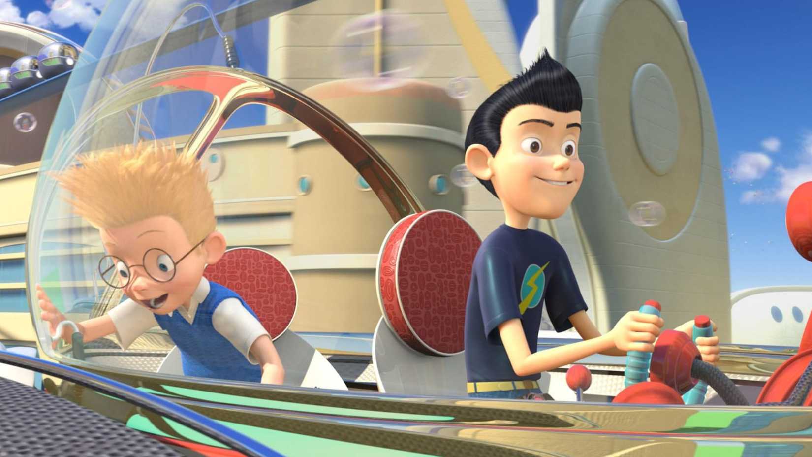 meet-the-robinsons-lewis-and-wilbur-in-car