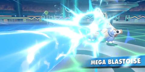 Mega Blastoise using Hydro Pump - Pokemon Let's Go Pikachu And Let's Go Eevee