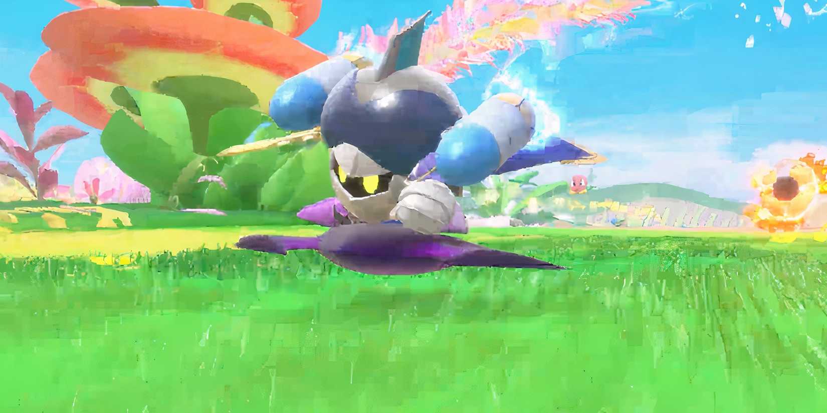 Meta Knight with Jet copy ability in Kirby Air Riders