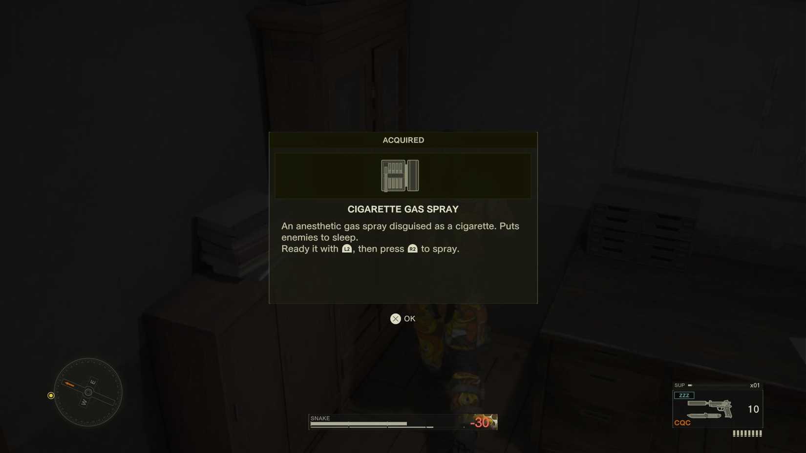 Metal Gear Solid Delta Cigarette Gas Spray