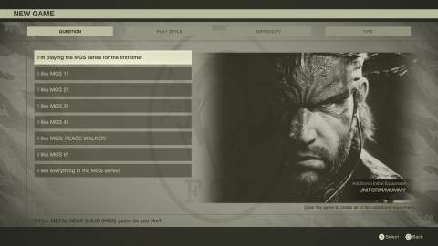 Metal Gear Solid Delta I Like MGS Choice