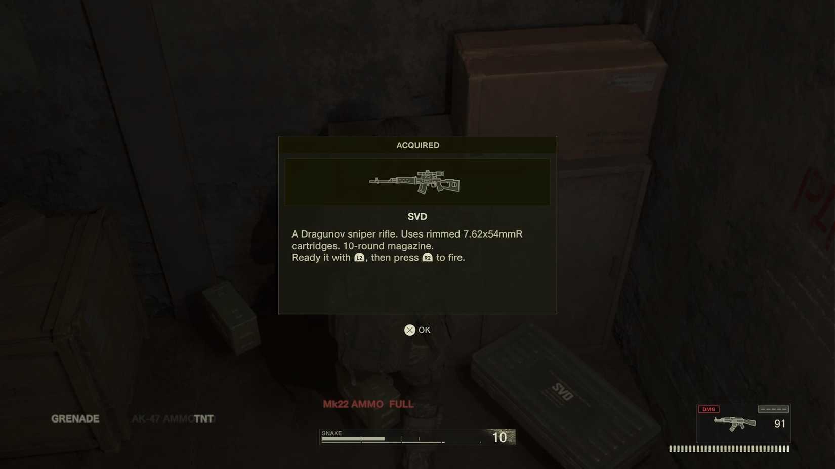 Metal Gear Solid Delta SVD Location
