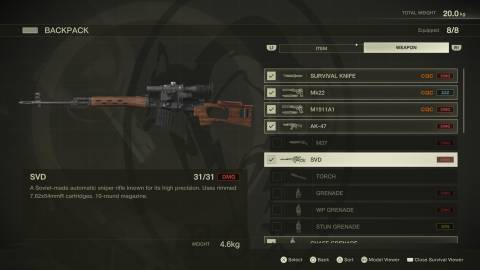 Metal Gear Solid Delta SVD Sniper Rifle