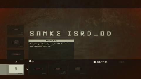 Metal Gear Solid Delta The Sorrow Revival Pill