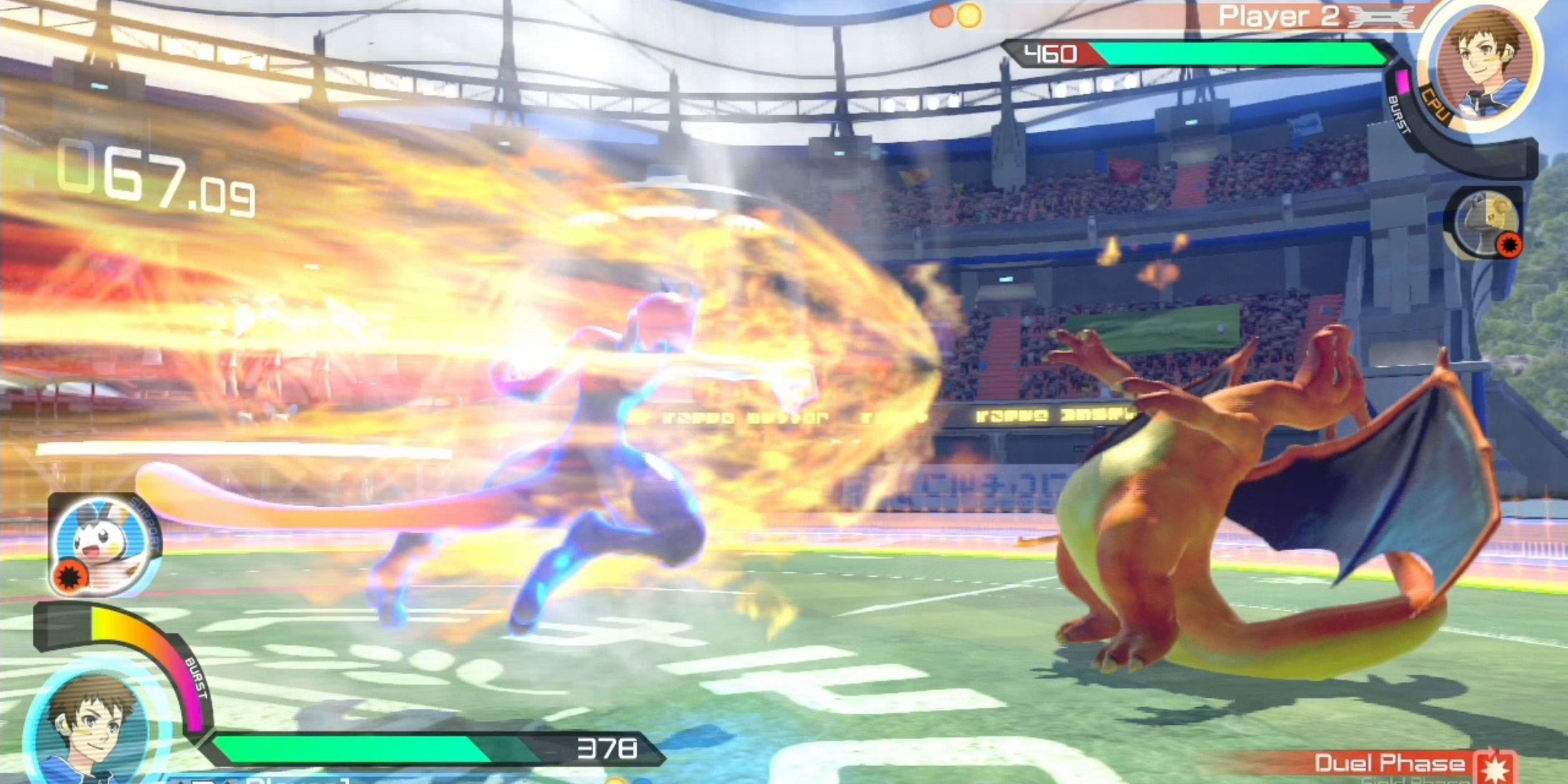 Mewtwo vs. Charizard - Pokken Tournament