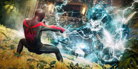 Miles fighting against Martin Li's demon - Marvel's Spider-Man 2