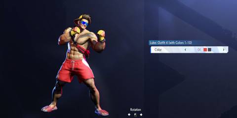 Luke outfit 4 selection menu.