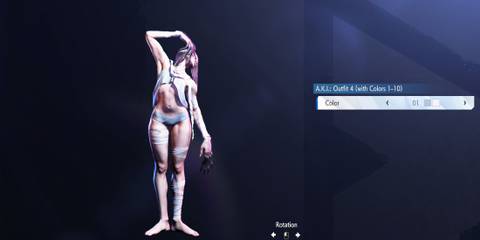 AKI Outfit 4 menu in game